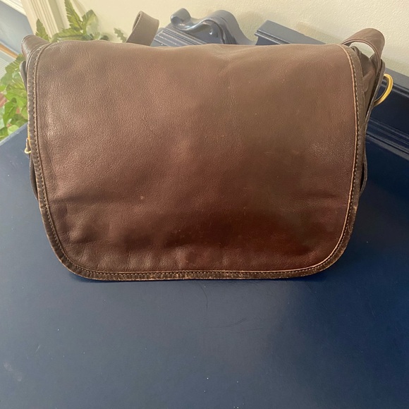 Vintage Americana by Sharif Brown Leather Crossbody bag - Picture 1 of 14